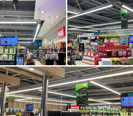 Lighting transformation at TOPS at Spar